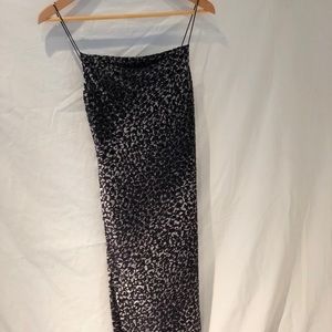 Top shop leopard dress black and silver